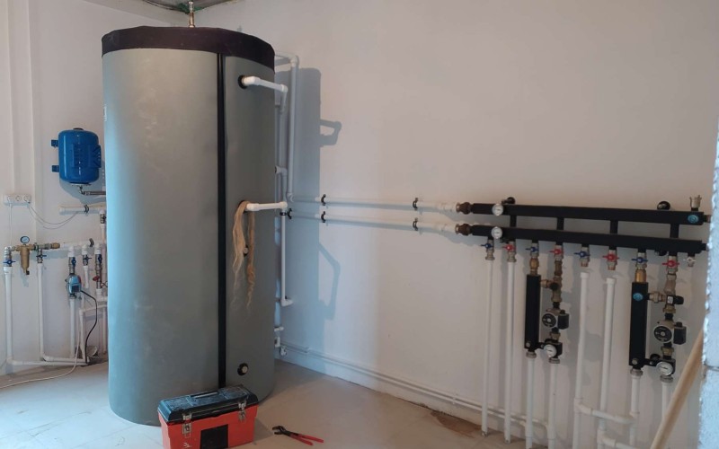 Монтаж котельной с теплоаккумулятором