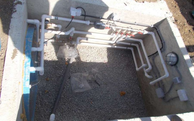 Колодец для распределительного узла водоснабжения