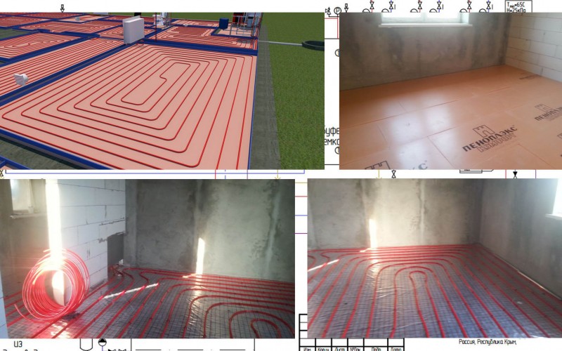 Монтаж теплых полов с 3D проектом