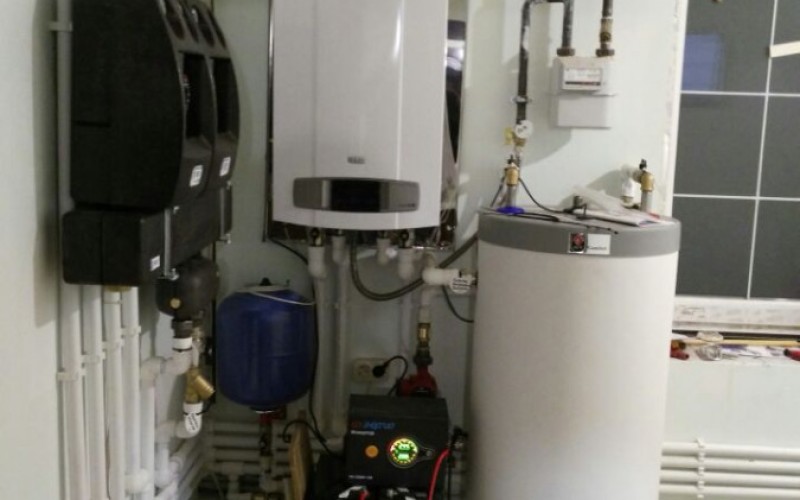 Монтаж котельной с бойлером косвенного нагрева