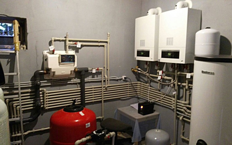 Монтаж котельной из котлов Buderus в каскаде